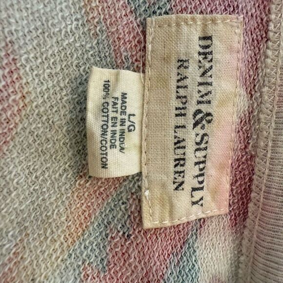 Ralph Lauren Denim & Supply Southwestern Fringed Sweatshirt SzL Western, Boho - Picture 6 of 12